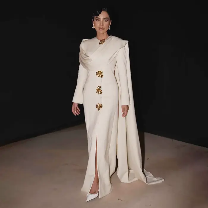 Sharon Said – robe de soirée sirène arabe blanche