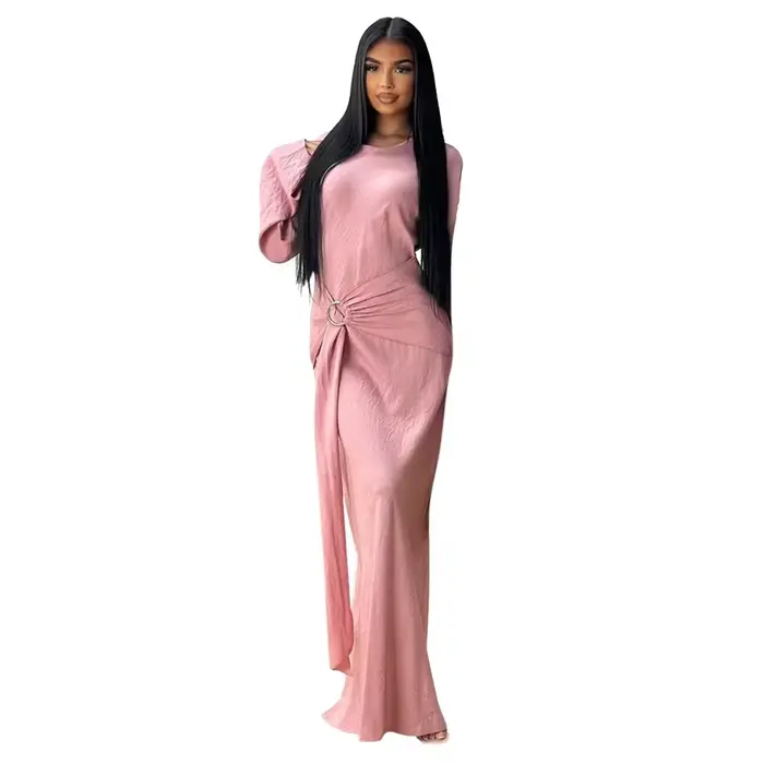 Robe musulmane élégante personnalisée pour femmes, caftan de mariage uni Abaya dubaï, robes longues