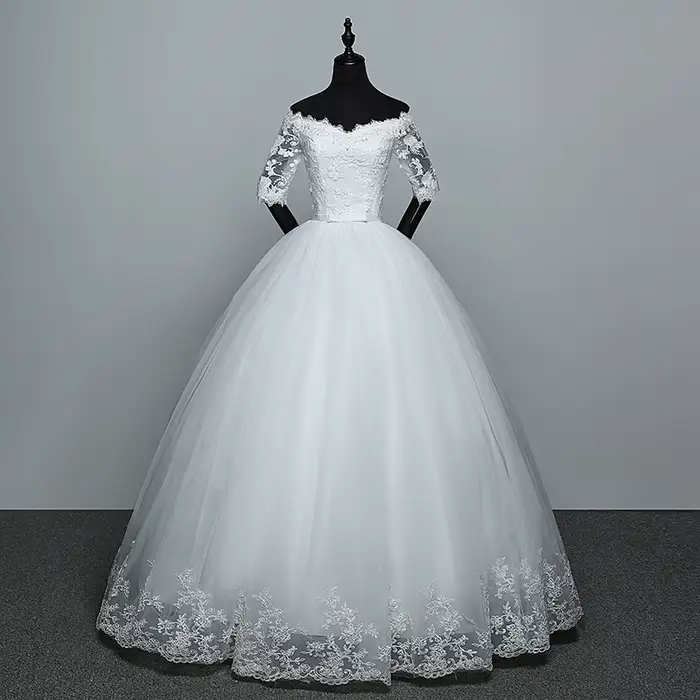 Robe de Mariée en Dentelle Brodée