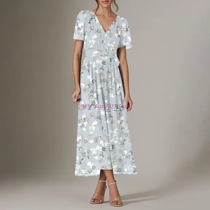 49ME – robe longue à fleurs fluide pour femmes