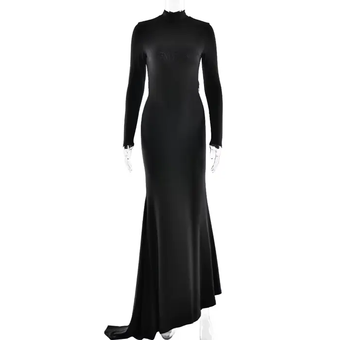 Robe Nouveau Style Dos Nu Polyester Séduisante Pour Femme Occasions Spéciales