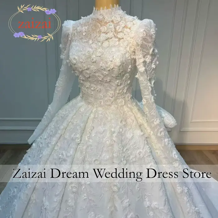 Robes de mariée de luxe personnalisées à fleurs 3D
