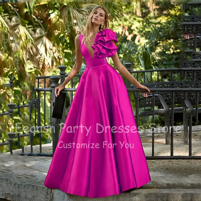 Robe de soirée longue drapée en satin polyester et coton pour femmes, occasionnelle et élégante pour bal, mariage, cérémonie de fin d'année, soirée spéciale