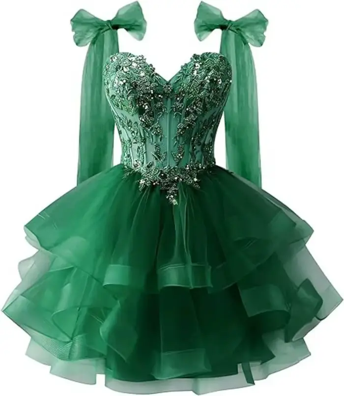 Robe Courte de Soirée Élégante pour Femme 2025, Moulante avec Dentelle, Col Rond, Noire, Parfaite po