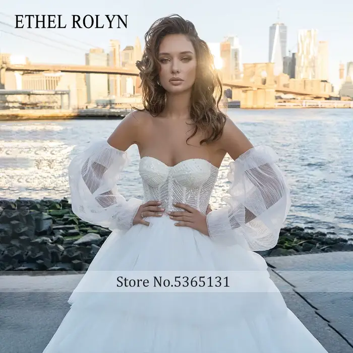 ETHEL ROCirCN-Robe de mariée froncée dos nu