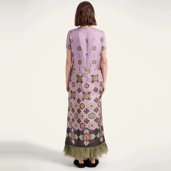 Robe longue pour femme à motifs imprimés