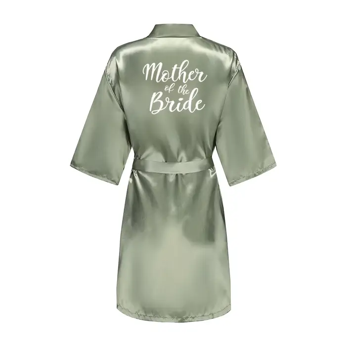 Enge Green-Robe Courte de Demoiselle d'Honneur en Satin pour Femme