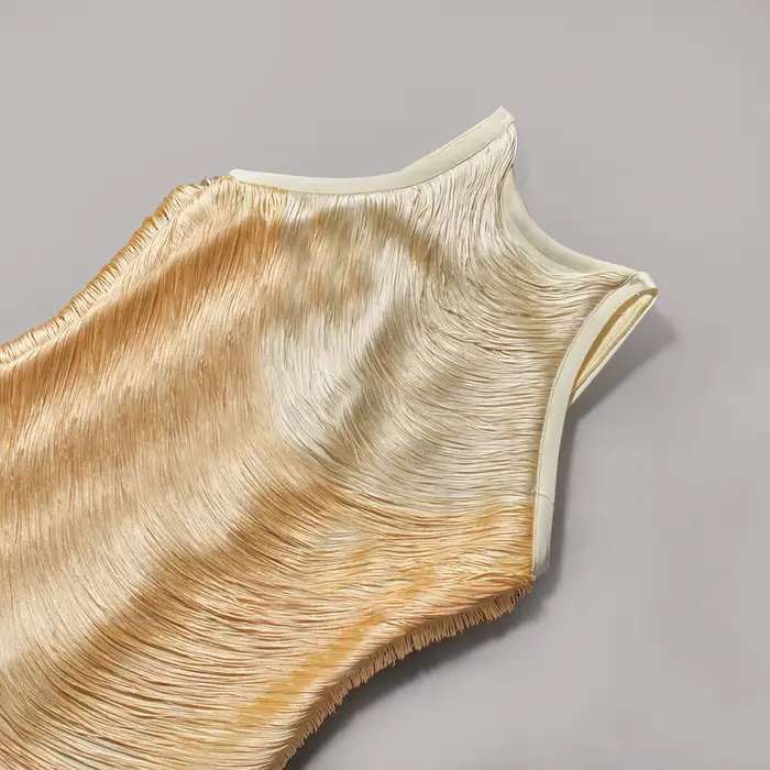 Robe de soirée élégante SIMLY TARA sans manches pour femmes avec dégradé et col rond pour soirées, cocktails et mariages