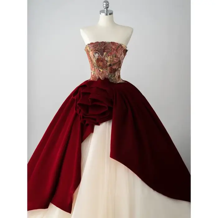 Robe de mariée sans bretelles