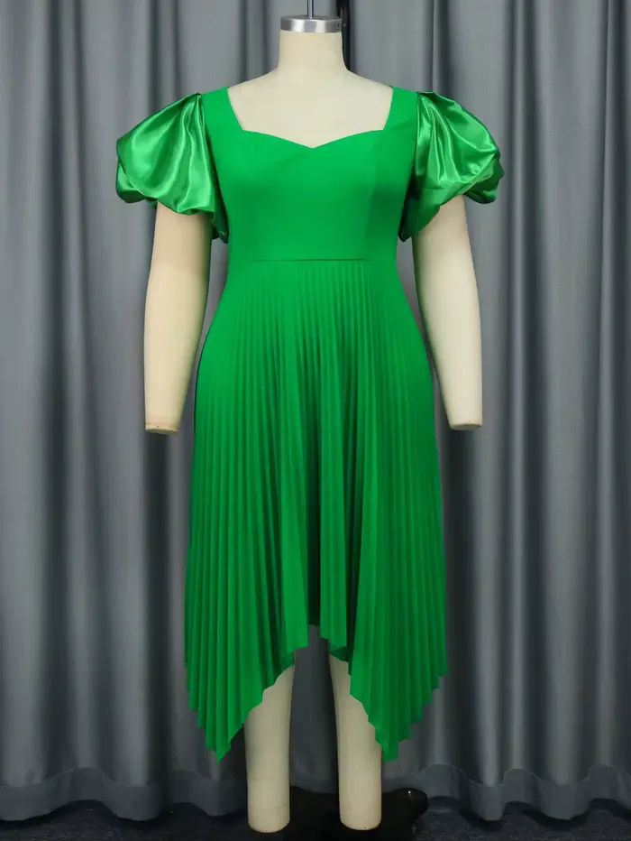 Robes mi-longues plissées pour femmes
