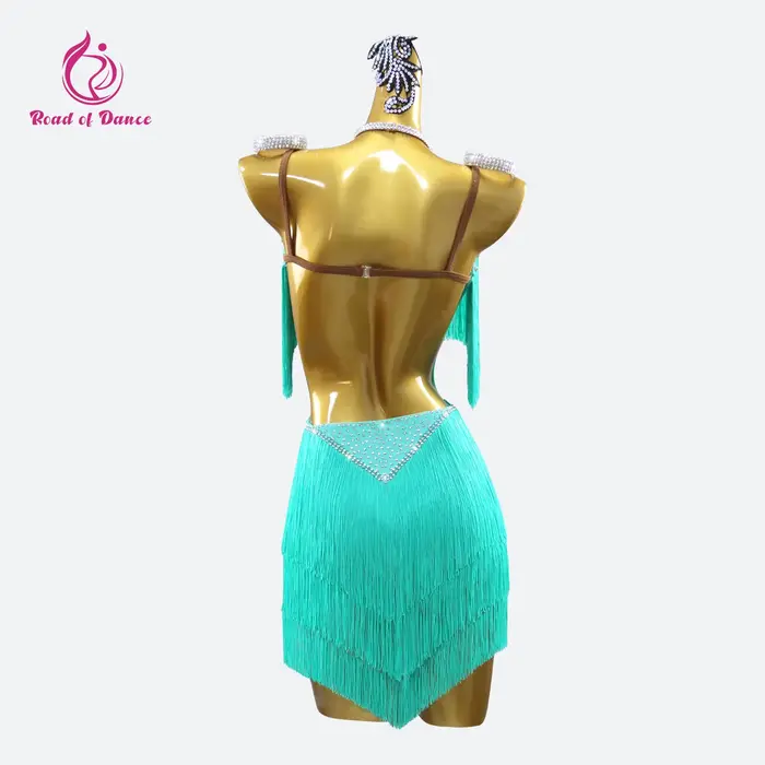 Robe de soirée, Costume de scène de danse latine, fête élégante, vêtements courts pour femmes, compétition, pratique de danse, tenues lyriques pour filles, 2026