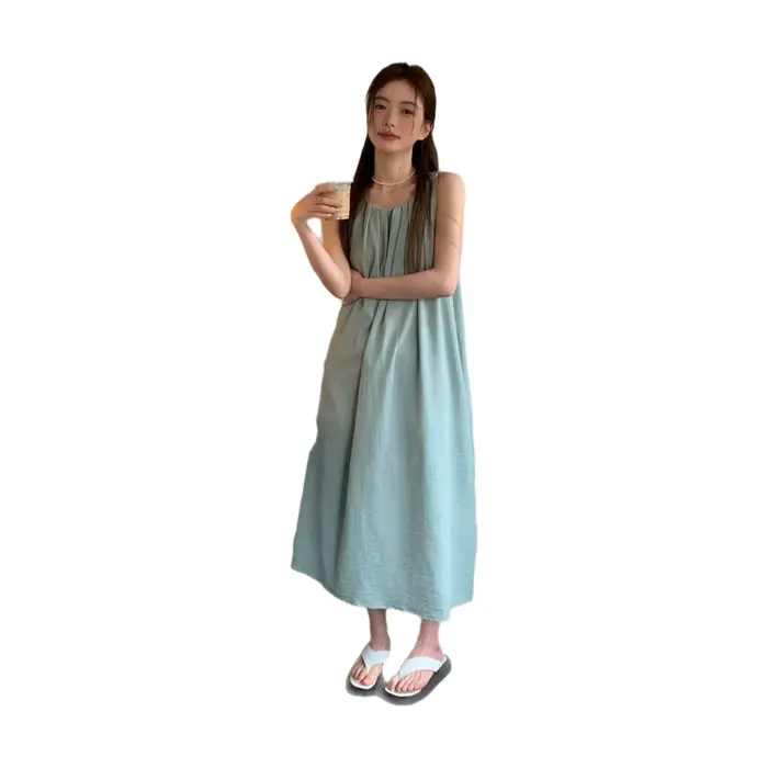 Robe longue sans manches pour femme