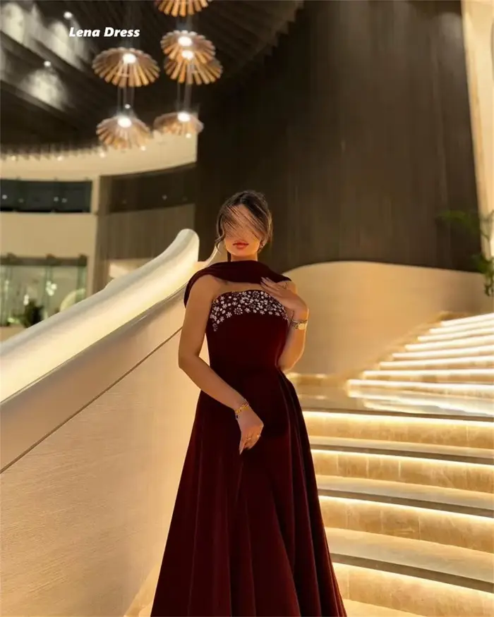 Lena robes de soirée pour fête de luxe hors épaule sur mesure strass décoration élégante robes de bal 2025 robe de bal robe