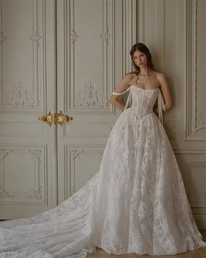 Robe de mariée personnalisée en dentelle, style A-line, dos nu, sexy, robe de mariée, Vestidos De No
