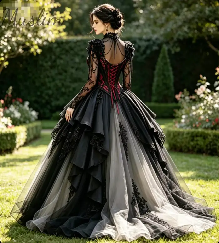 Robe de Mariée Gothique Renaissance Vintage Fantaisie Whimsigoth Enfantée Occasions Spéciales Femme