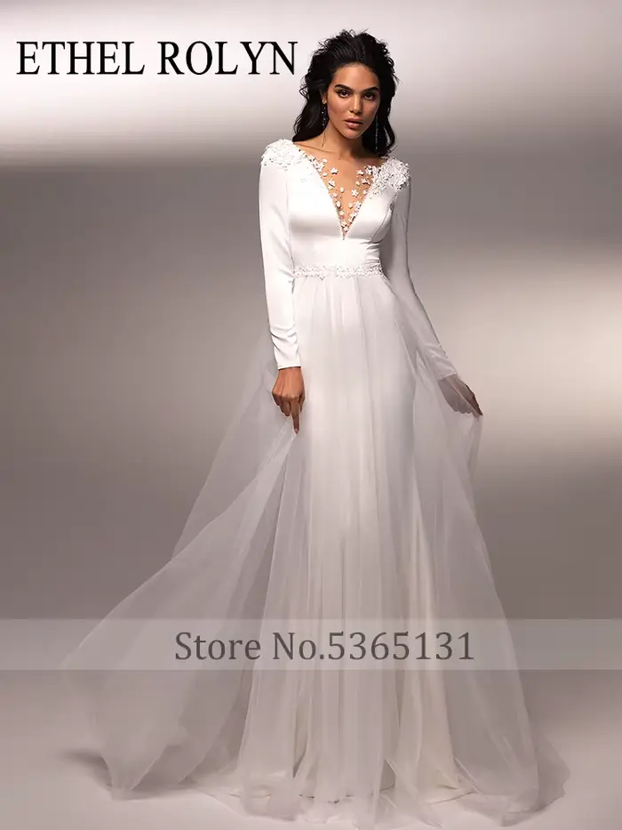 ETHEL ROLYN robe De mariée sirène en Satin pour femmes