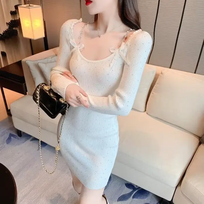 Robe tricotée Y2K sexy et club pour femme haute qualité automne hiver occassions spéciales