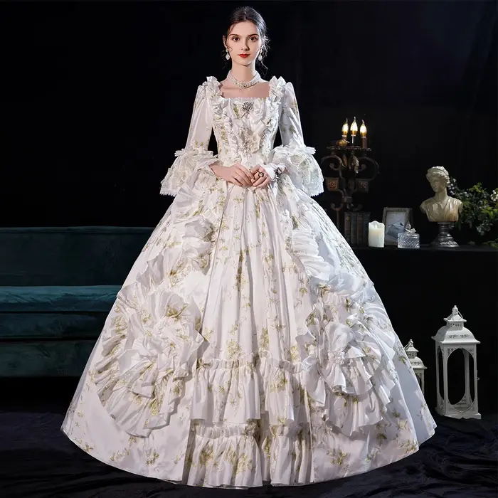 Robe de période historique baroque rococo rose Marie Antoinette robes