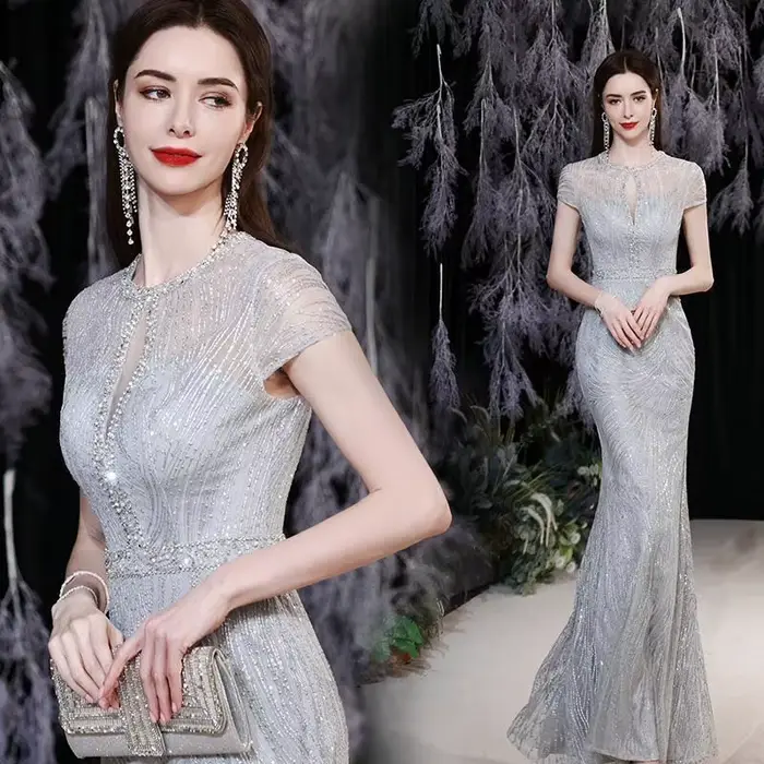Nouvelle Robe de Soirée Élégante 2026 Style Sirène Sexy pour Mariage et Fêtes