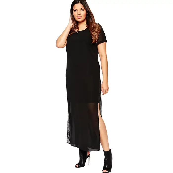 Robe Longue en Mousseline de Soie pour Femme