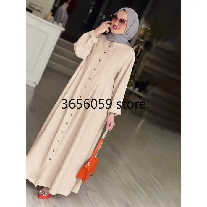 Col haut arabe femmes longue robe de soirée décontracté modeste veste plissée en vente élégant grande taille