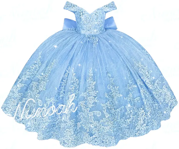 Robes de demoiselle d'honneur bleu clair pour mariage