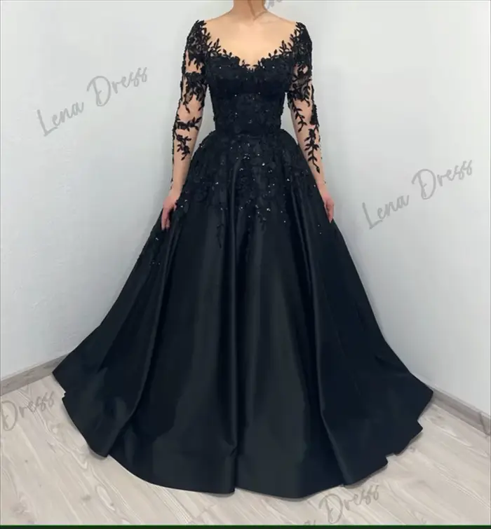 Robe de soirée en soie et viscose brodée personnalisée pour femmes pour bal et autres occasions spéciales
