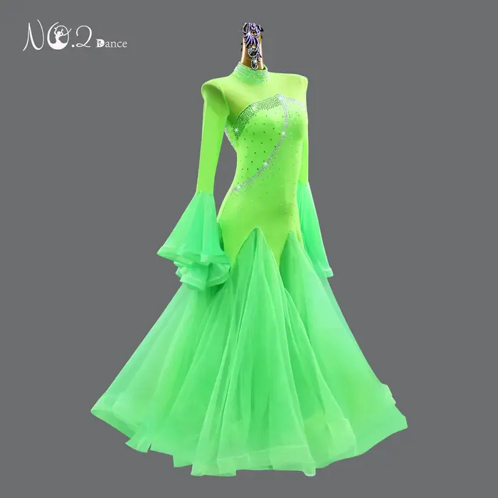 Robe de danse moderne pour femme, tenue de compétition de valse, vêtements d'entraînement de danse de salon pour filles, costume de scène, tenues de soirée, robe longue de bal