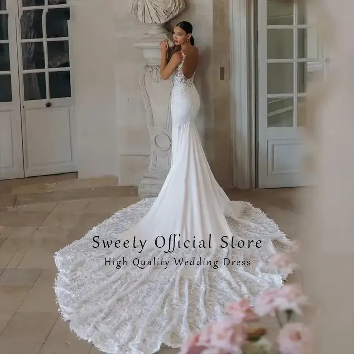 Robe De mariée sirène en Satin