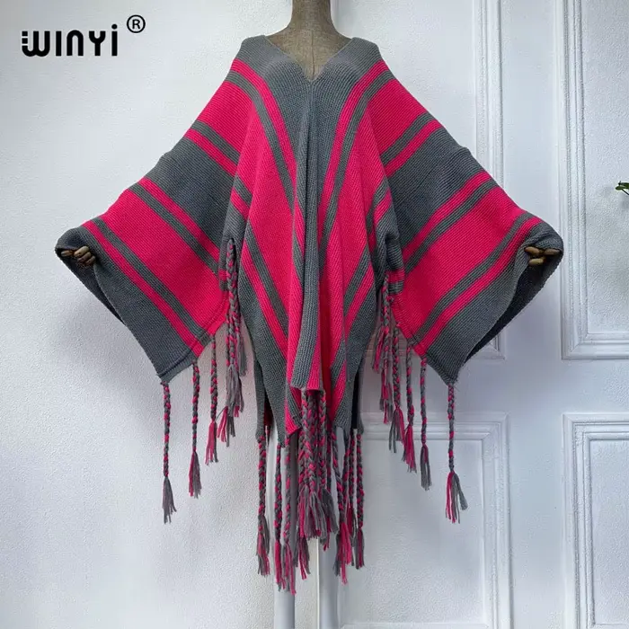 Robe WINYI Kaftan Noir Élégante Mode Hiver Pour Femme Occasions Spéciales Confortable et Chaude