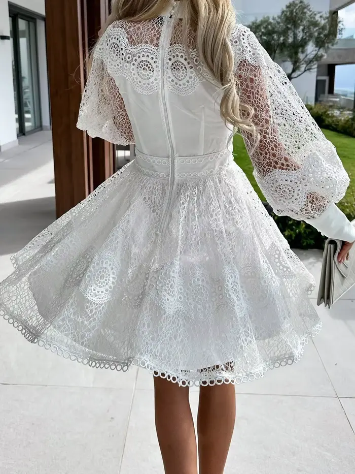 Robes de Style dentelle blanche pour femmes vêtements