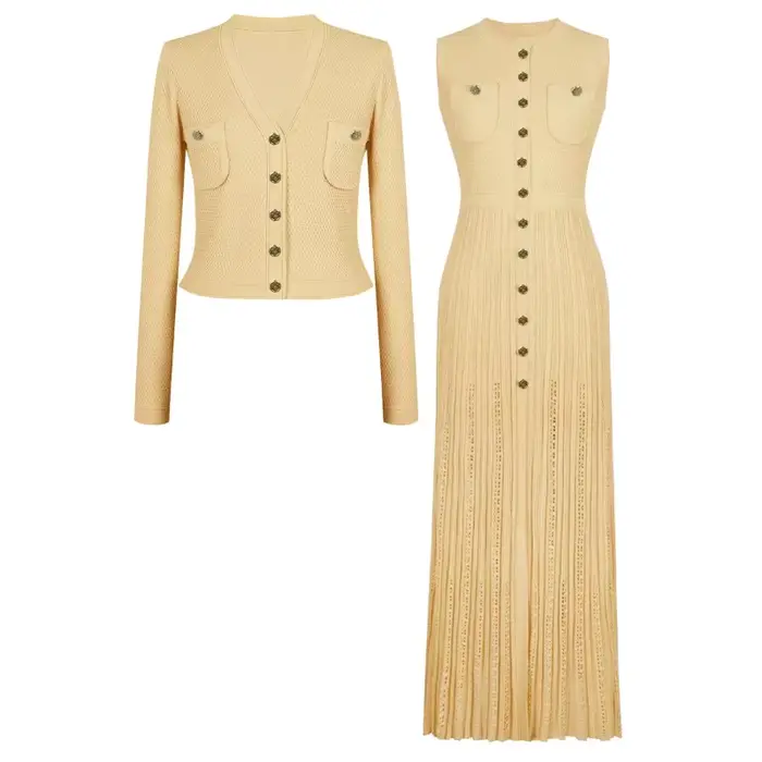 Robe longue trapèze élégante pour femmes, nouvelle mode d'été 2023, col en v, sans manches, ajustée à la taille, gilet en tricot