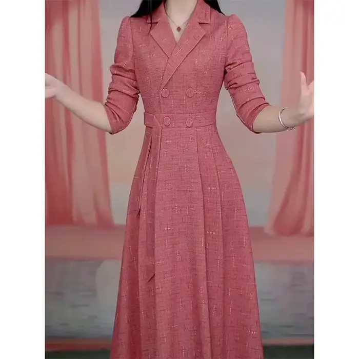 Robe longue à manches longues pour femme, style occidental, nouvelle collection Printemps-Automne 20