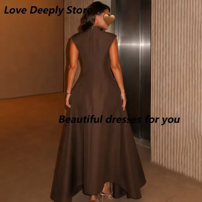 Robe de soirée marron personnalisée