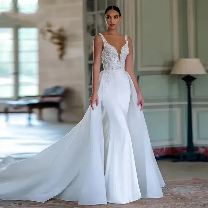 Robe De mariée sirène en Satin