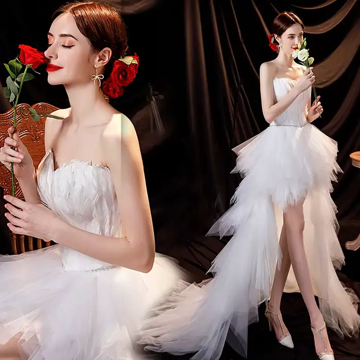Robes de mariée en dentelle sans bretelles