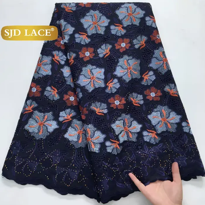 Robe de mariée en dentelle suisse et tissu de coton africain croix pour femmes occasions spéciales mariage robe de cérémonie élégante à offrir