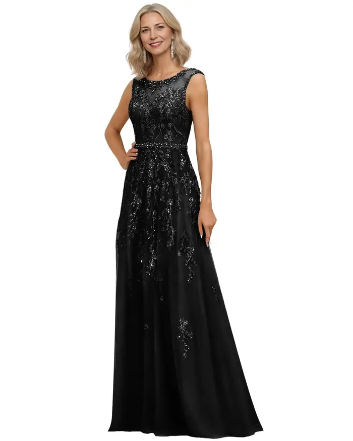 Robe en mousseline de soie pour mère de la mariée