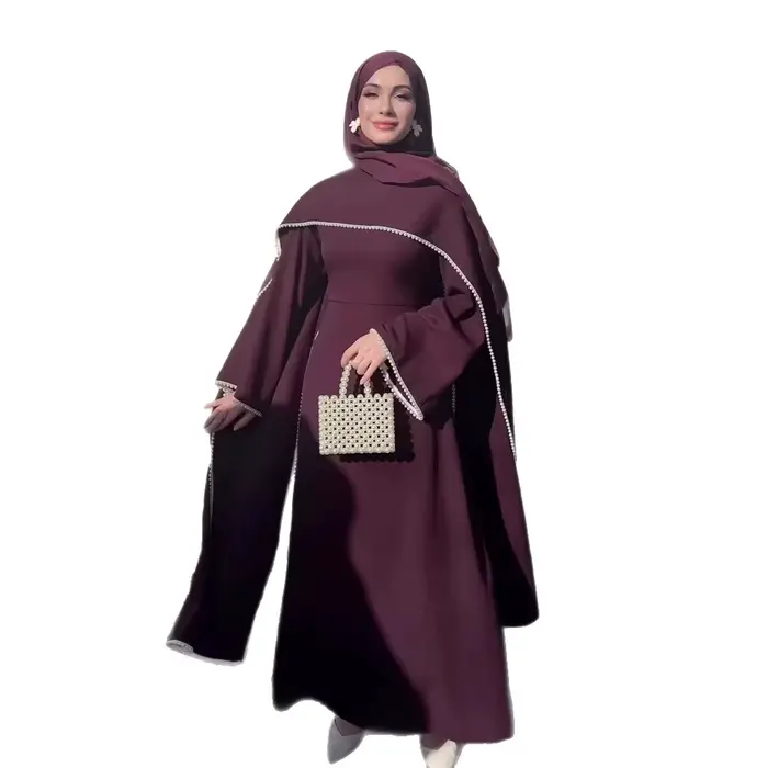 Robe pour femmes, Abaya pour l'Aïd, robes de soirée, kaftan à perles, jalabiya musulmane, abayas, Ramadan, robe longue arabe, Islam, Maroc, Dubaï, Vestidos