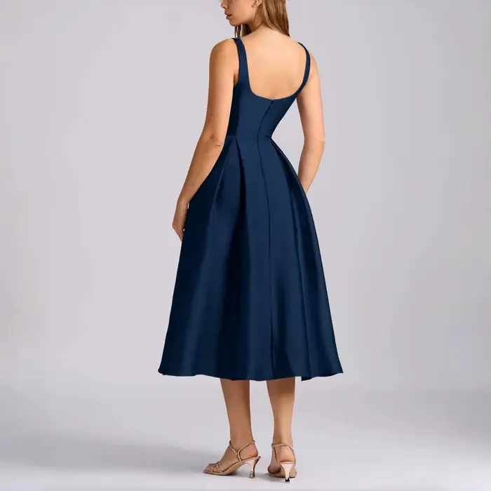 Robe longue d'été unie pour femme