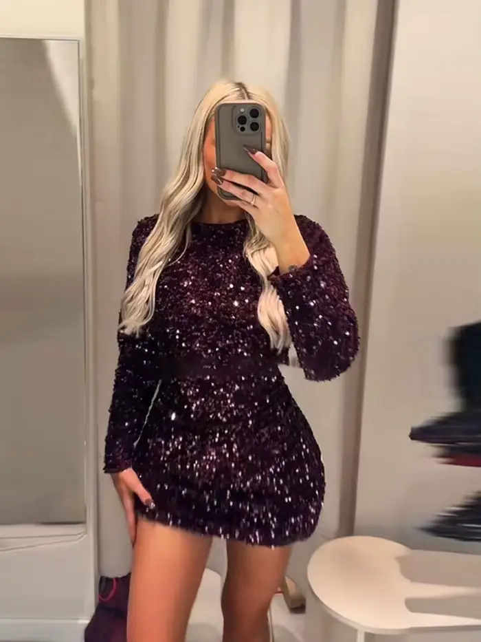 Robe de soirée à paillettes pour femmes