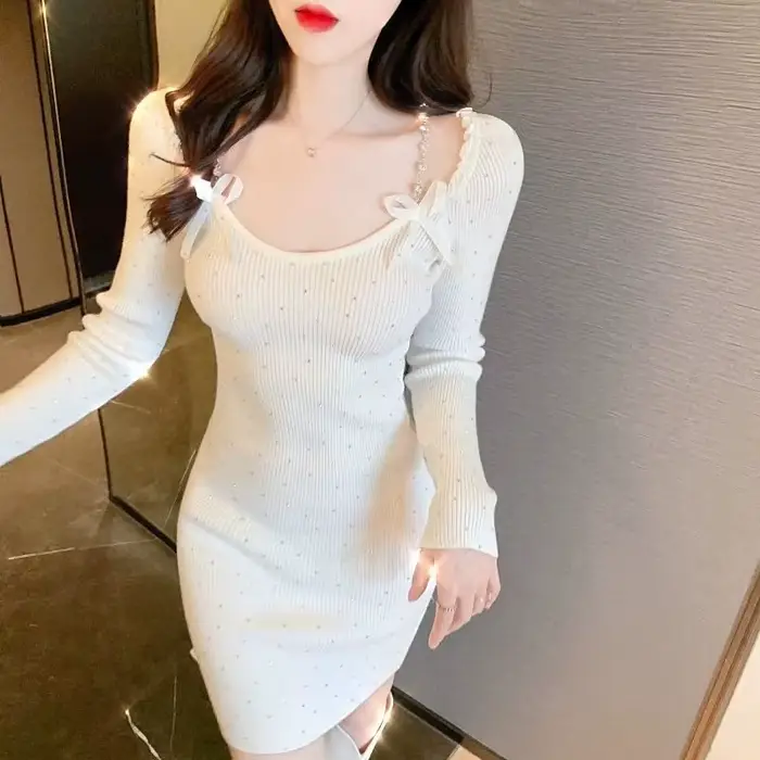 Robe tricotée Y2K sexy et club pour femme haute qualité automne hiver occassions spéciales