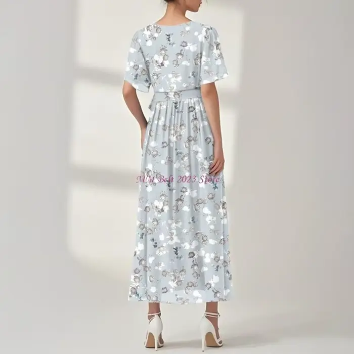 49ME – robe longue à fleurs fluide pour femmes