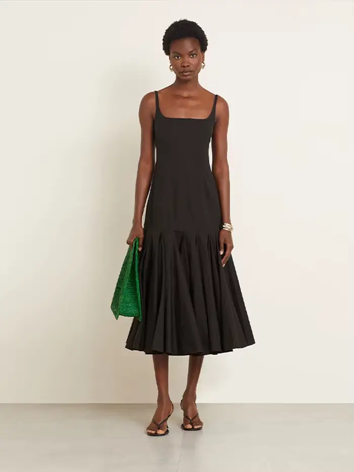 Robes à bretelles pour femmes, col carré, sans manches, col licou, couleur unie, Sexy, dos nu, taill