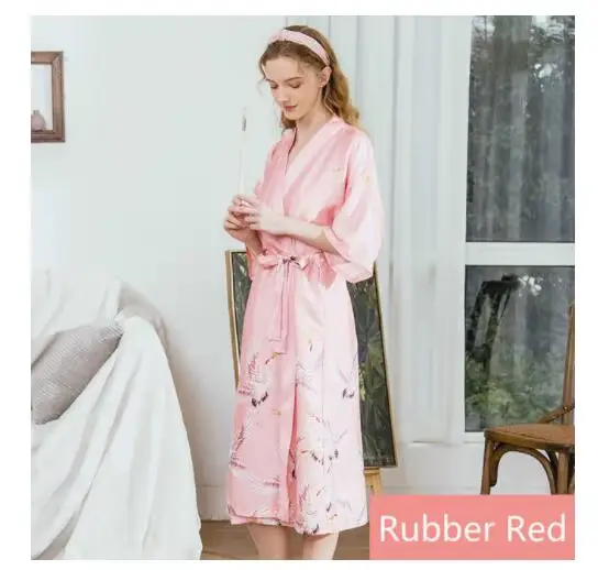 Peignoir en satin pour femme élégant motif animal de compagnie robe de nuit sexy longueur aux genoux popeline soie polyester style basique occassions spéciales