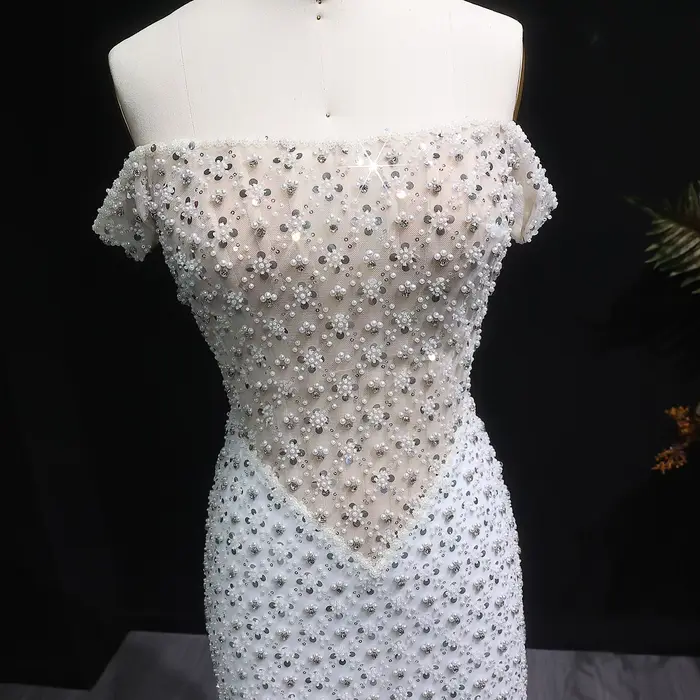 Robe de soirée Sharon Said sans manches avec perles et motifs pailletés pour femmes occasions formelles et soirées officielles