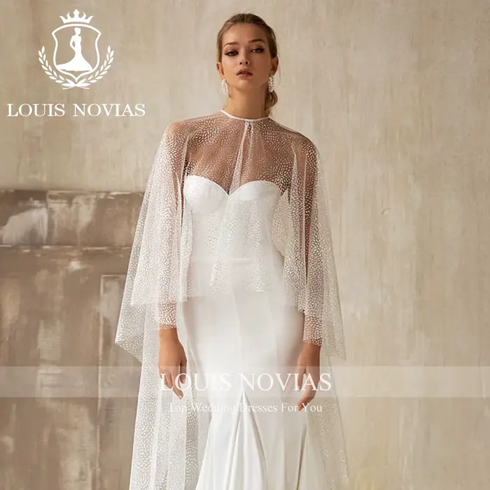 Modiis-Robe de mariée sirène sans bretelles avec veste