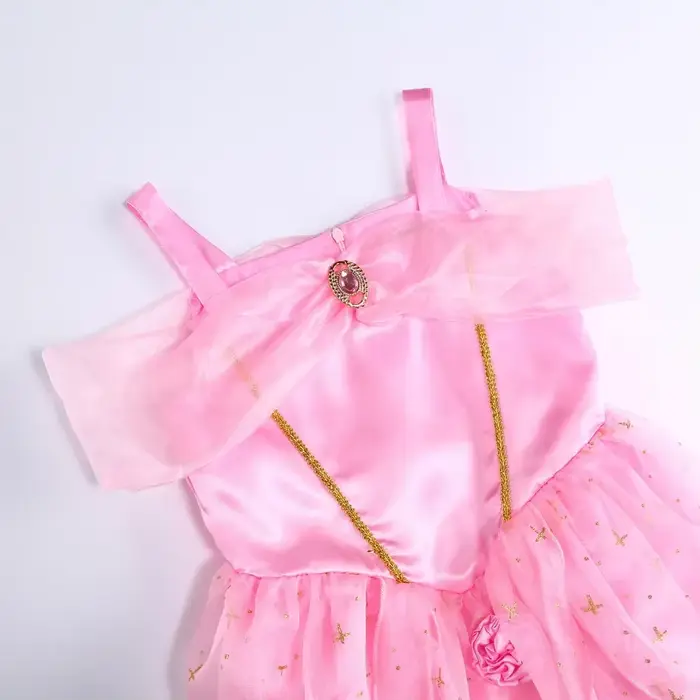 Robe Aurora pour Filles Déguisement de Fête d'Anniversaire et d'Halloween Polyester avec Rubans Style Chinois pour Occasions Spéciales