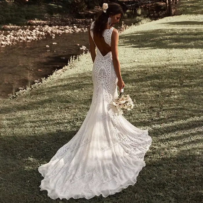 Robe de mariée bohème personnalisée