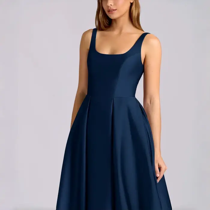 Robe longue d'été unie pour femme